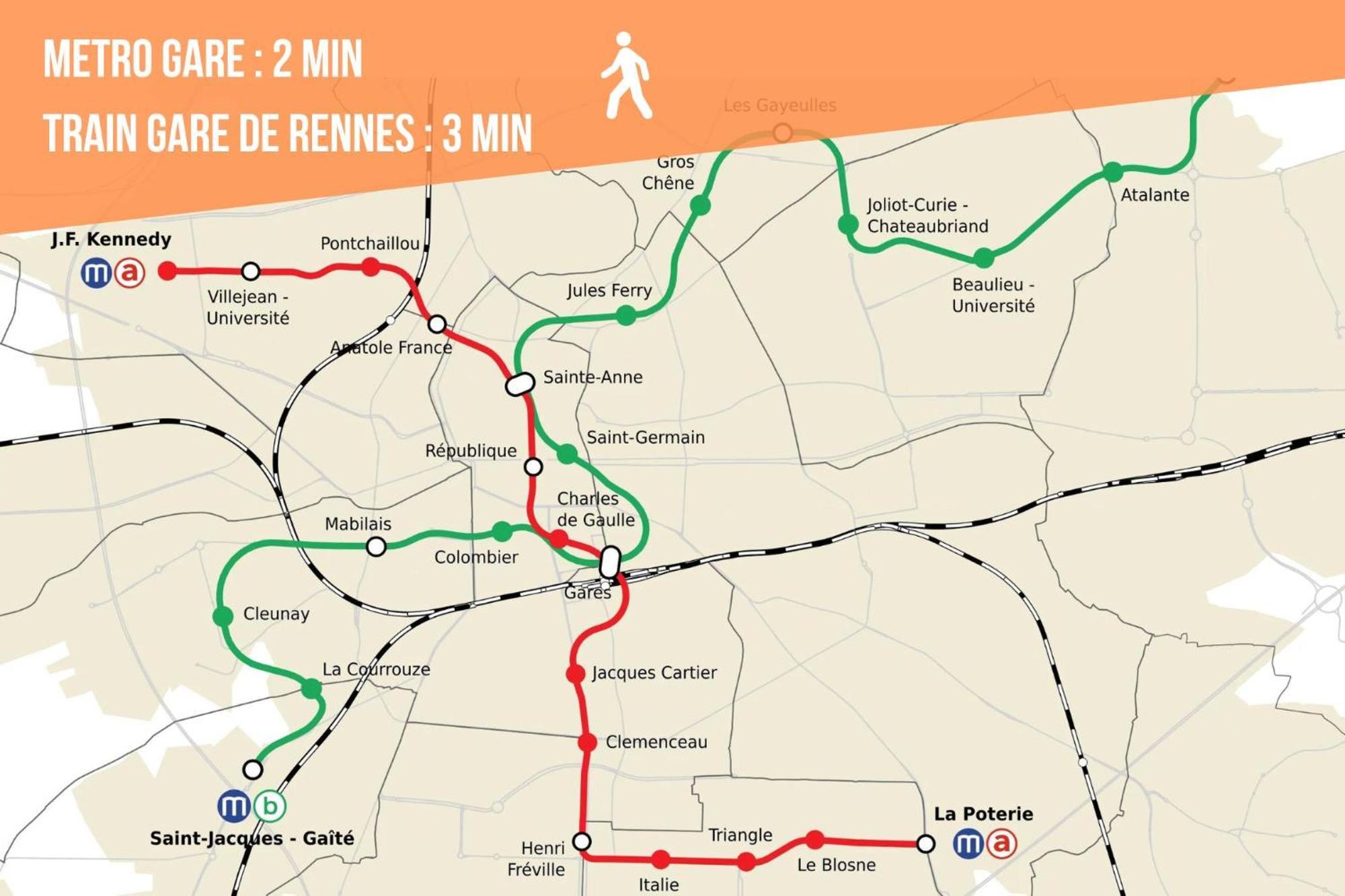 Le Fatsia - Rennes Gare T2アパートメント エクステリア 写真